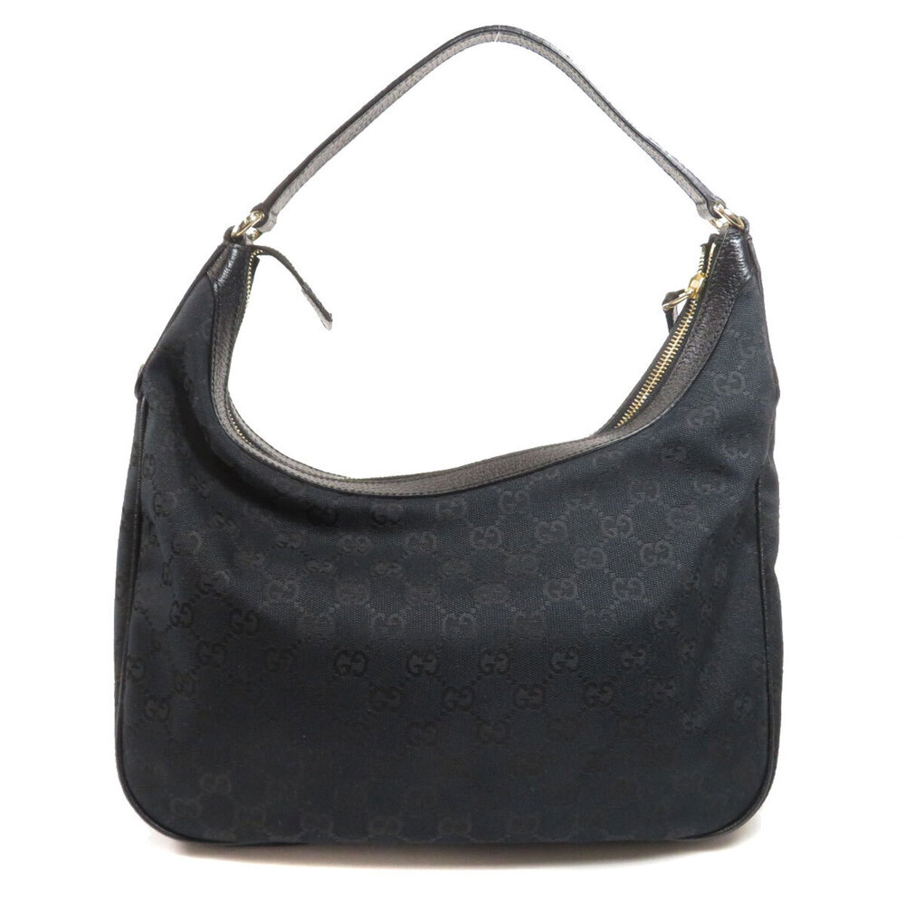 Gucci One Shoulder Handbag Canvas Hobo GG